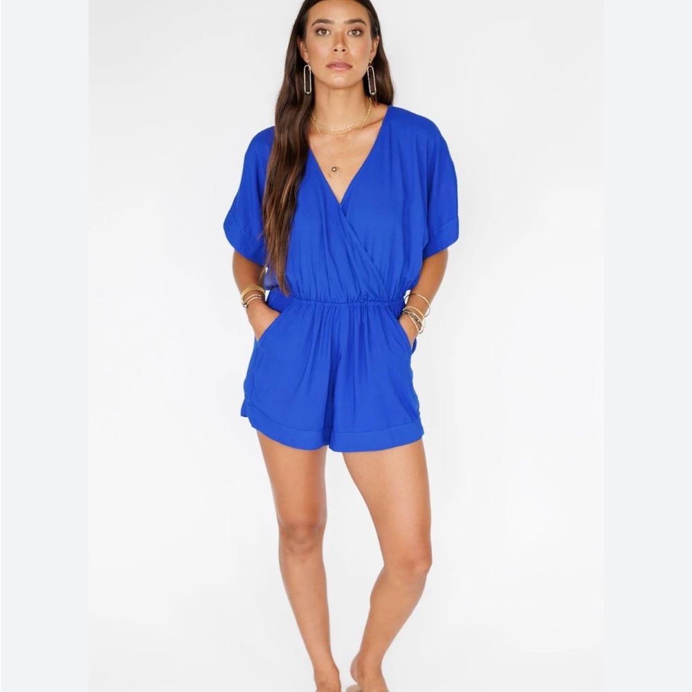 Elegant Blue Women's Romper